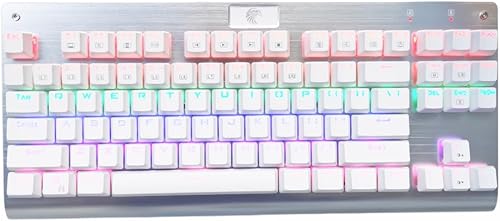 Miniatura 4 de Granvela OUTEMU - Teclado mecánico con interruptores marrones, Z-77 de 87 teclas sin llave  Retroiluminación LED arcoíris  NKRO (rollo de tecla)