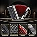 Accordion - 37 Key 96 Bass Professional Model for Beginners to Advanced Players, Includes Adjustable Strap & Backpack – Ideal for Classes, Practice & Live Performance (White)