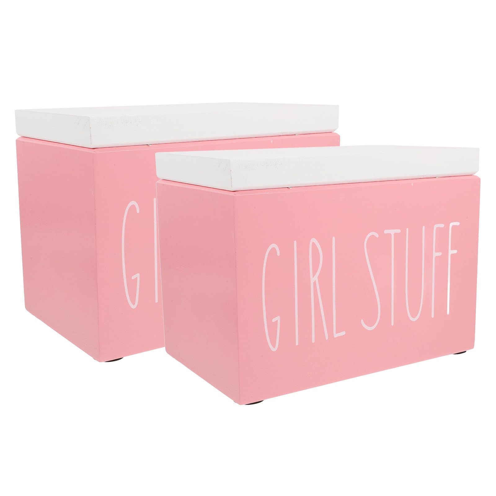 SOIMISS 2 Stück Aufbewahrungsbox Rosa mit Deckel Holz, für