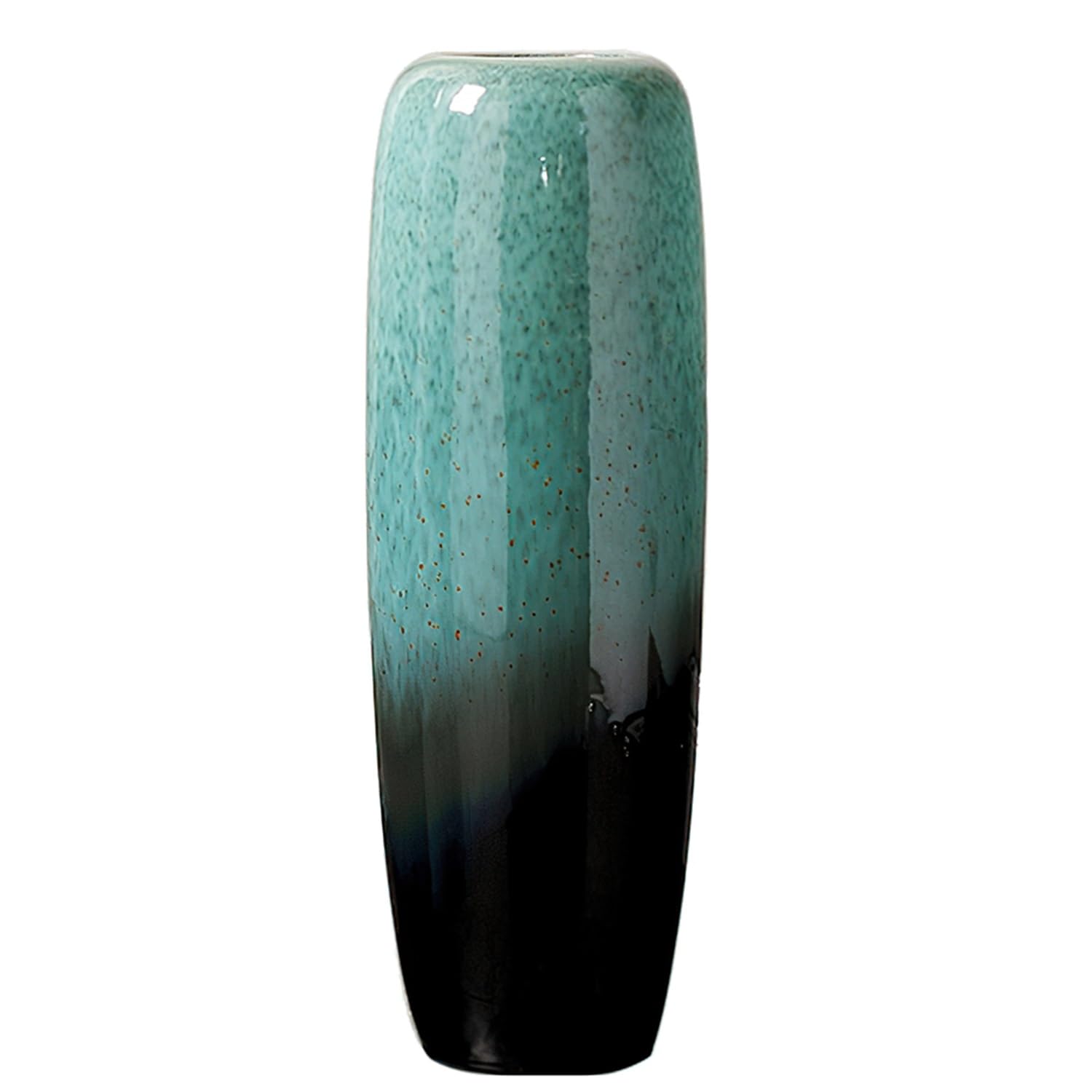 asdchZen Tall Floor Vase, 31.4 Inches/80Cm Large Floor Ceramic Vase, Modern Decorative Vase For Living Room, Office, Bedroom, Garden, Kitchen, Wedding, Branches And Dried Flowers,20x60cm