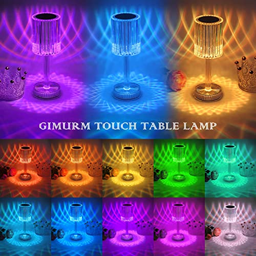 Gimurm Rgb Crystal Table Lamp,Led Atmosphere Lamp,16 Color Changing,Decor Night Lighting,3D Diamond Acrylic Touch Lamp With Remote For Living Room Bedroom #TOP2