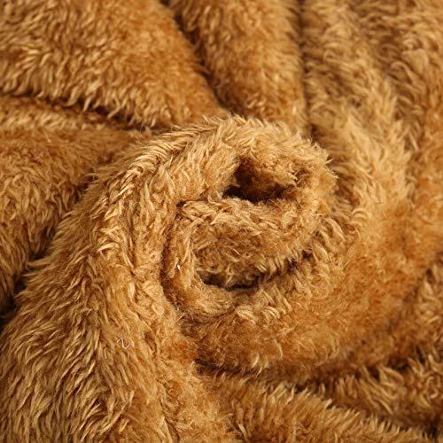 LUGOGNE Winter Coats for Women Warm Hooded Outerwear Solid Thick Padded Jacket Loose Fleece Oversized Hooded Coat