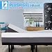 Blissful Nights 12" Split Cal King Cool Gel Infused Plush Memory Foam Mattress with Premium Adjustable Bed Frame Combo, Massage, USB, Zero Gravity,Anti-Snore, Nightlight (Cal King Split)
