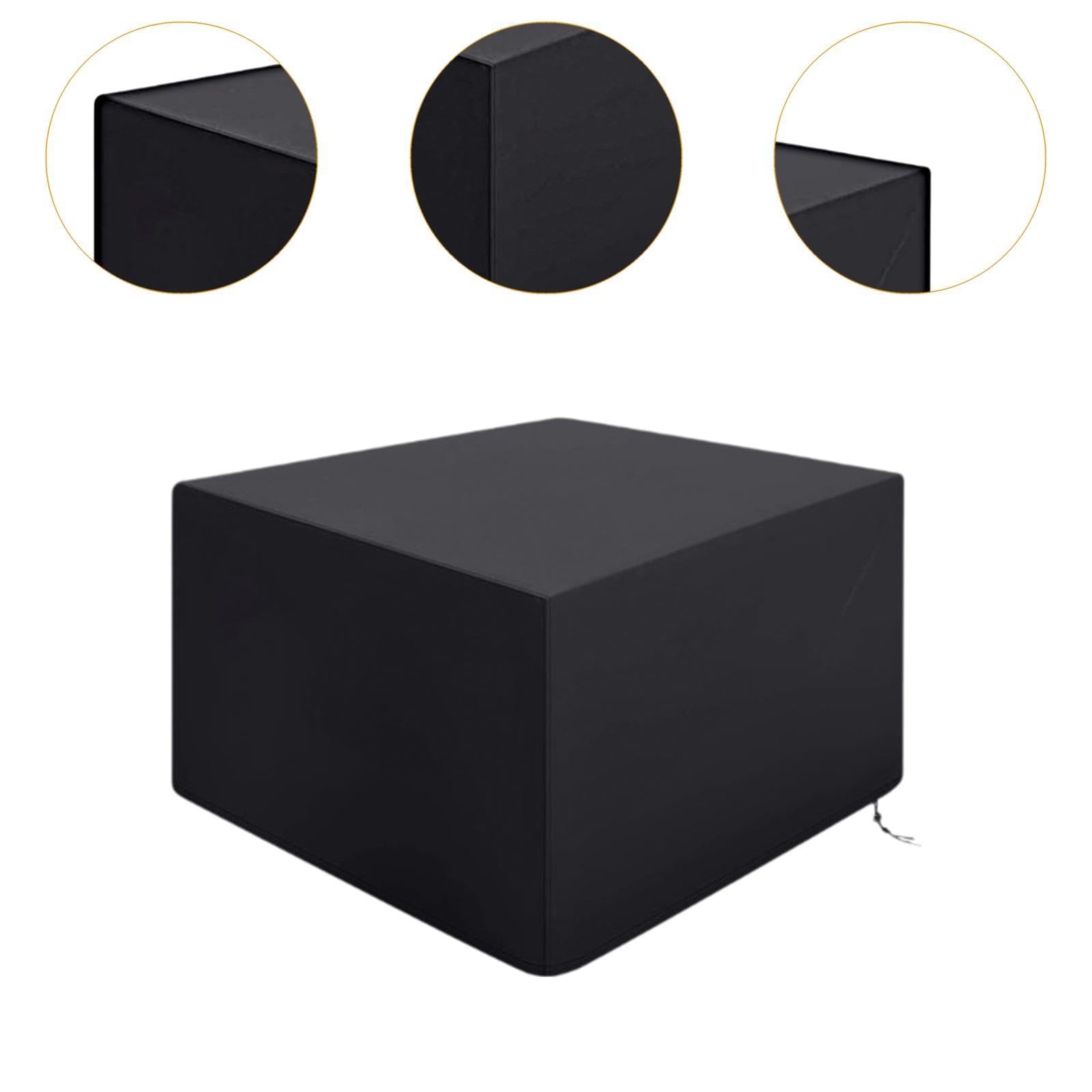 MYCENSE Fire Pit Cover Protection Coating Cover Tear Resistant Sun Protection Fire Bowl Cover Firepit Cover for Garden Outdoor Yard, Square 91x91x61cm