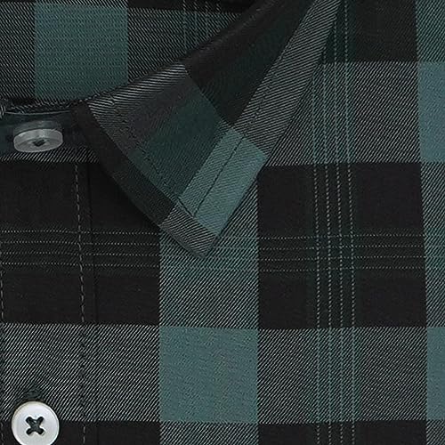 Image of GHPC 100% Cotton Checkered Half Sleeves Regular Fit Formal Shirt for Men