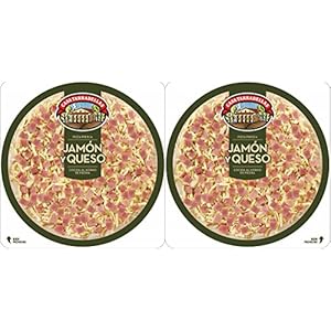 Casa Tarradellas – Pack Pizza Fresca Jamón Y Queso, 2 x 220 g (Total 440g)