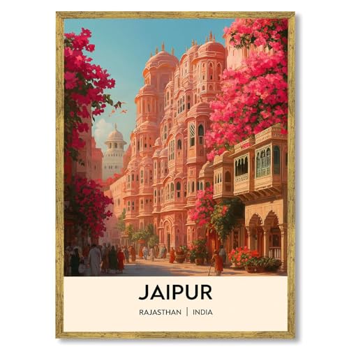 Jaipur Rajasthan India Poster Canvas Print Art Print,Vintage Travel Art