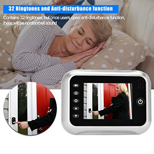 Deurbelviewer, 3,5 inch LCD digitale deurbel met 120 ° brede kijkhoek bij weinig licht, 1-32G geheugenkaart, deurviewer… - Image 3