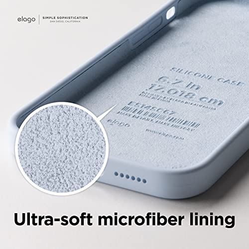 Elago Compatible With Iphone 14 Case, Liquid Silicone Case, Full Body Protective Cover, Shockproof, Slim Phone Case, Anti-Scratch Soft Microfiber Lining, 6.1 Inch (Light Blue) #TOP6