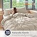 Shilucheng 100% Linen Queen Duvet Cover Set, Luxury Pure Natural French Flax Linen Duvet Cover with Zipper Closure & Corner Ties, Cooling Breathable Comforter Cover 3 Piece (Linen)