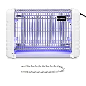 kwmobile vliegenvanger met UV licht – Elektrische insectenlamp – Vliegenlamp 20 Watt – Bereik 80 m² – Inclusief ketting…
