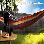 Brazilian Double Camping Hammock,2 Person Wide Hammock Fabric Travel Hanging Hammocks with Ropes and Hooks for Indoor or Outdoor Garden,Travel,Beach,Backpacking,Hiking