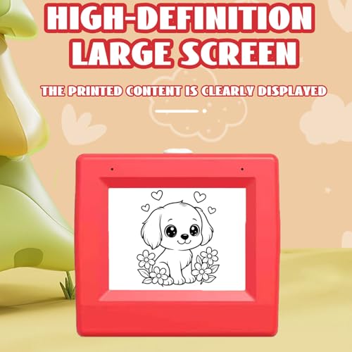 Image of AI Voice Sticker Printer, 2.8 Inch Screen Voice Activated Thermal Printer with Color Pens and Printing Paper, for Study Note Diary and Scrapbook
