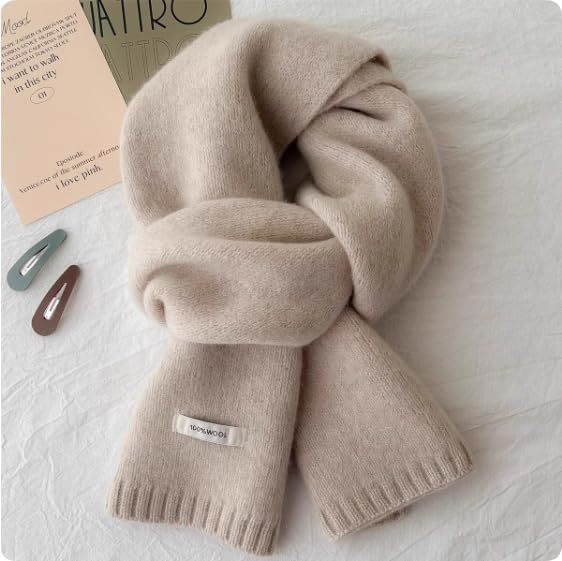 Trifabricy Winter Scarf for Women - Womens Warm Knit Scarf Soft Wrap for Cold Weather Winter Scarfs Fashion Solid Scarves - Image 2