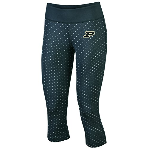 Champion NCAA Purdue Boilermakers Women's Classic Workout Capri, X-Small, Black