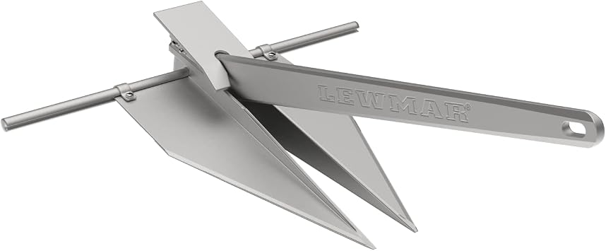 Lewmar 4 lb. LFX Fluke Anchor for Boats Anchoring in Mud or Sand, Aluminum