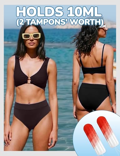 Image of Period Swimwear for Teens Women High Waisted Swimsuit Bikini Bottoms Menstrual Swim Bottoms Tankini Bathing Suit