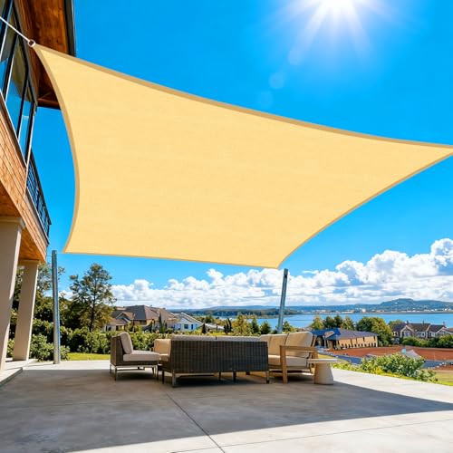 Artpuch Sun Shade Sails 8'X14'Customized Sand Rectangle Canopy Sail Shade