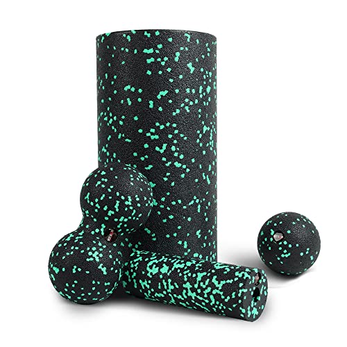 BIGTREE 4 in 1 High Density Foam Roller Set for Leg Back Neck Pain and Muscle Exercise Roller for Physical Therapy Core Pain Relief Deep Massage