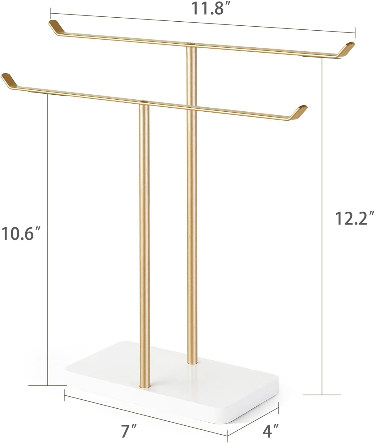 Mkono Headband Holder, 2 Tier Metal Hair Bow Organizer for Girls, Gold