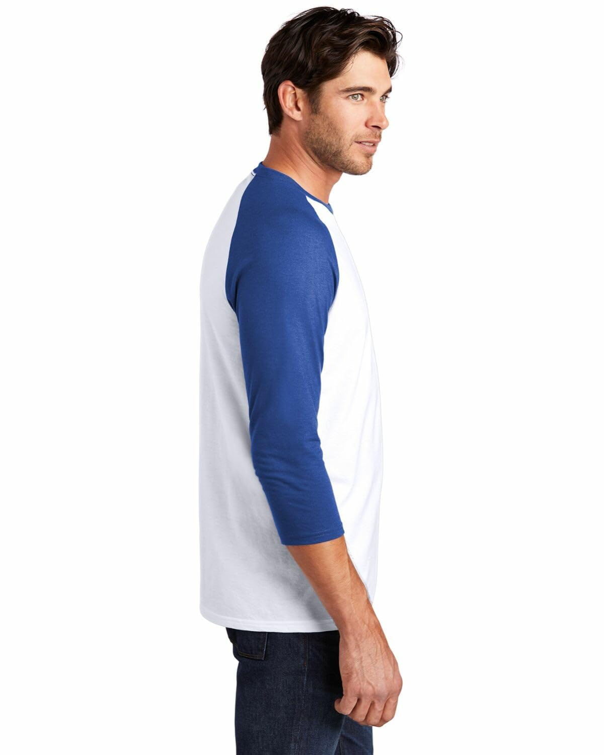 Joe's USA, maglietta da baseball Raglan da uomo. Maglietta da baseball con maniche a 3/4 Taglie: XS-4XL. - Blu - XL