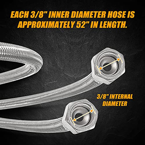 Wztepeng 52 Inch 700R4 An6 Transmission Cooler Hose Fitting With Braided Line Compatible With Chevy Ford Gm Gmc Buick Cars And Trucks Replace Th350/ Th400 #TOP3