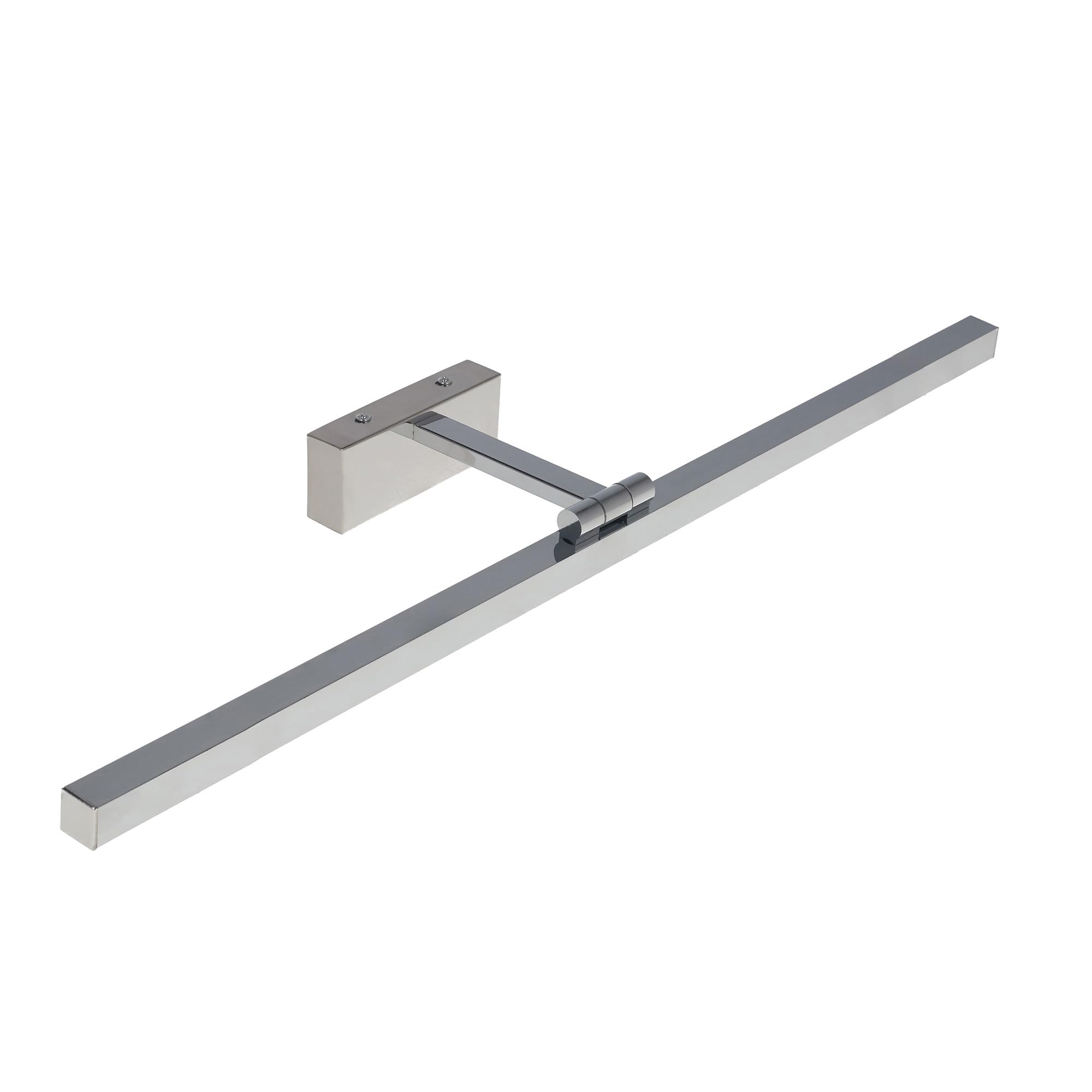 LED Spiegelleuchte für Bad – Wasserdicht Badezimmer Lampe Chrom | über dem Spiegel/Bild 55cm mit Schalter und Drehbarem Kopf – 12W 850lm 4200K Neutralweiß – Wandleuchte IP45 – Horoz