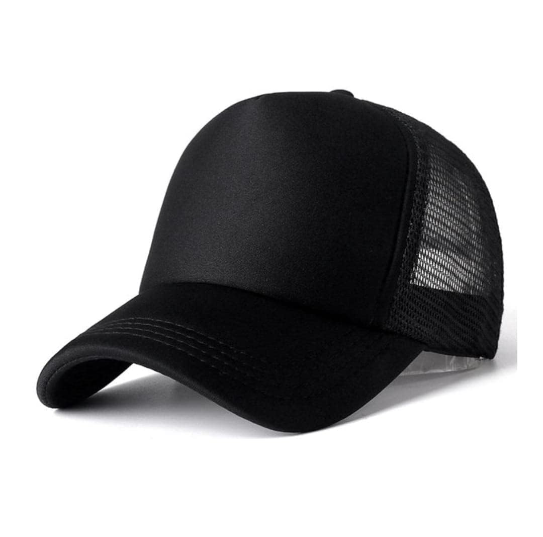 rr design Stylish Baseball Cap for Men & Women - Trendy Gym Cap with Breathable mesh, Adjustable Snapback Design for Sports & Summer - Perfect Trucker Cap for Teens, Boys, and Girls-Black-picture-24