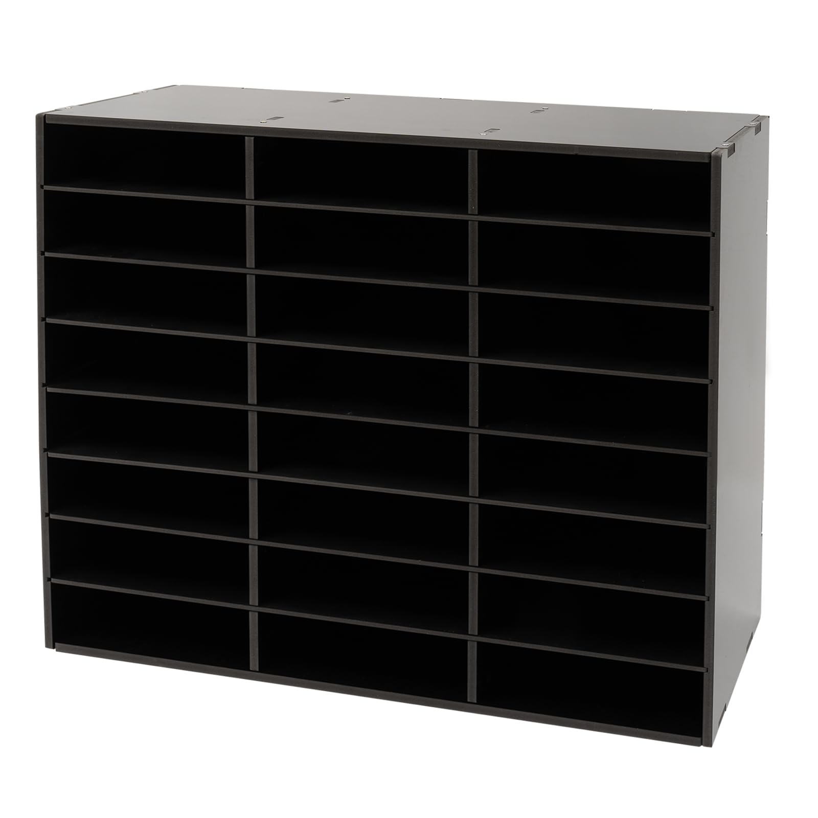 24 scomparti per documenti da scrivania, organizer per letteratura, file e posta, scomparto per riviste, cassetto per ufficio, casa, scuola, con guanti, moderno, rettangolare, nero