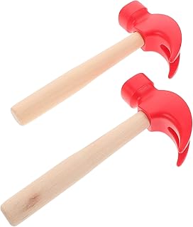 Sosoport 2 Piezas Juguete para Juguetes De Martillo para Pequeños 1-3 Martillos De Simulación Martillos para Martillando Golpeando Juguetes Mini Martillo Rojo De Madera