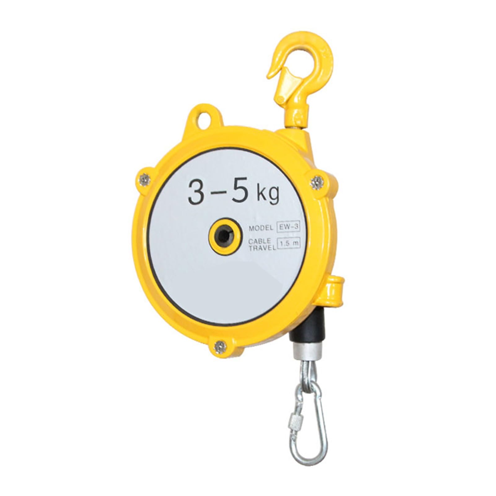 1pc Retractable Spring Balancer Tool Holder with Hook and Wire Rope - 1.5m Length for Workshop, Assembly Line(3-5kg)
