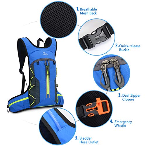 Pacote de ciclismo, Andoer Mochila leve dobrável para ciclismo com capa de capacete Esporte ao ar li