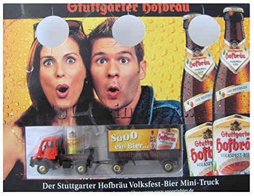 Stuttgarter Hofbräu Nr.24 - Volksfest Bier - MB Unimog mit Glaskrug & Hänger Cover
