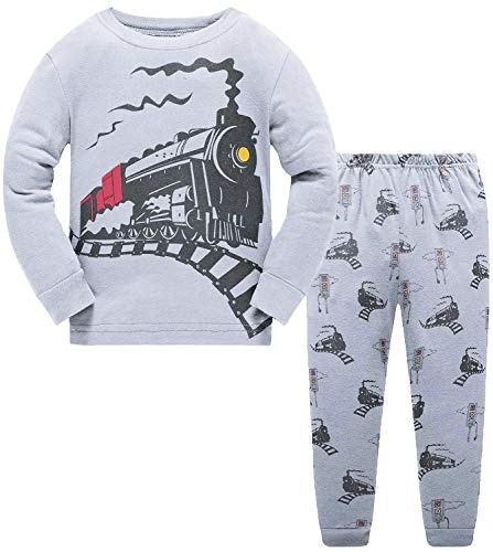 Pajamas for Boys Train 100% Cotton Toddler Pjs Kids Sleepwear Clothes Sets 4 5 T Pajamas for Boys Train 100% Cotton Toddler Pjs Kids Sleepwear Clothes Sets 4 5 T