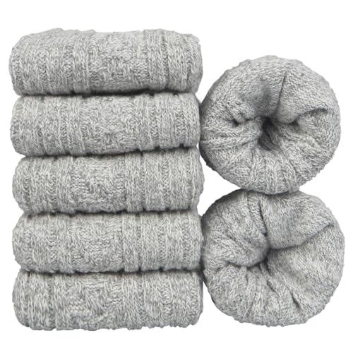 Socksfad Mens Socks Merino Wool Cotton Knit Colorful Pattern Winter Warm Thermal Lightweight Dress Socks for Men US 5-9