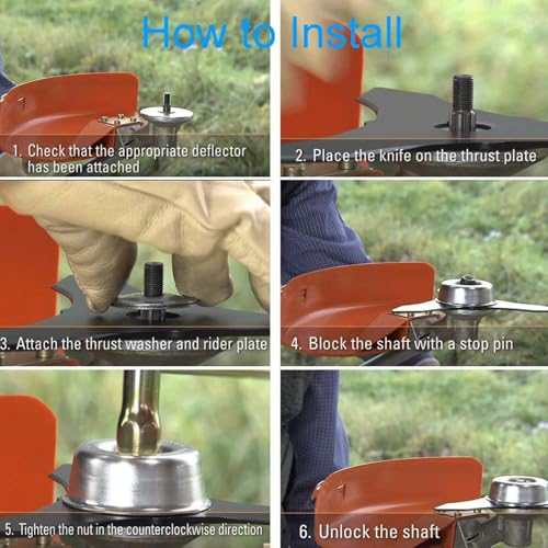 Gartenmaschine Rasenmäher Stihl Klingenadapter Kit Schubscheibe Rider Platte, Kragen Mutter, Wartung Schraubendreher Klingenadapter Aufsatz Wartung Kit für Stihl Saitentrimmer Bürstenschneider