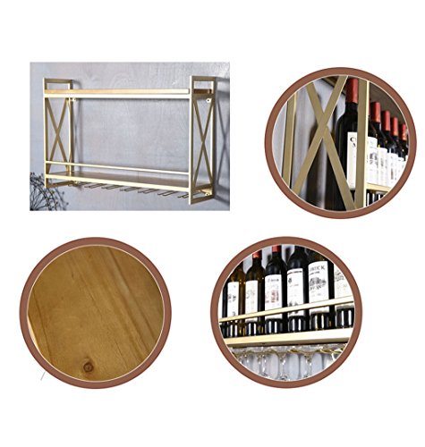 Soporte para botellas de vino LUNEZY metálico acabado oro miniatura 3