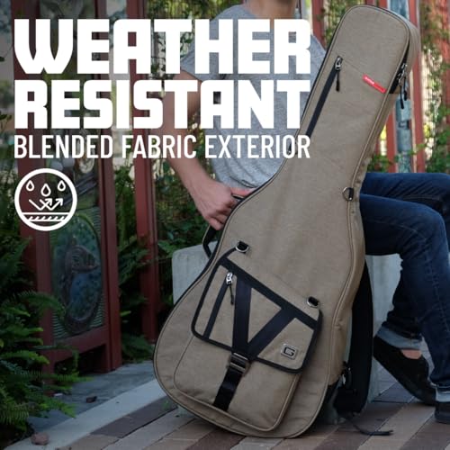 Image of Gator Cases Transit Series Lightweight Soprano Ukulele Gig Bag with Back Pack Straps and Rubberized Base, Charcoal Black Exterior (GT-UKE-SOP-BLK)