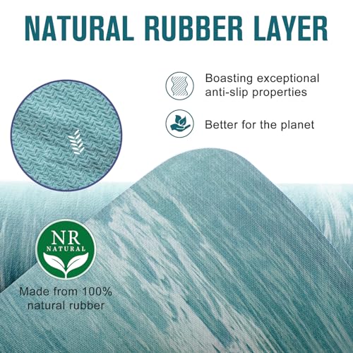 UMINEUX Extra Thick Yoga Mat, 2/5 Inch (10MM), Natural Rubber and TPE Non Slip Yoga Mats with Strap for Women Men, Eco Friendly Exercise Mat for Yoga, Pilates and Home Workout - Image 3