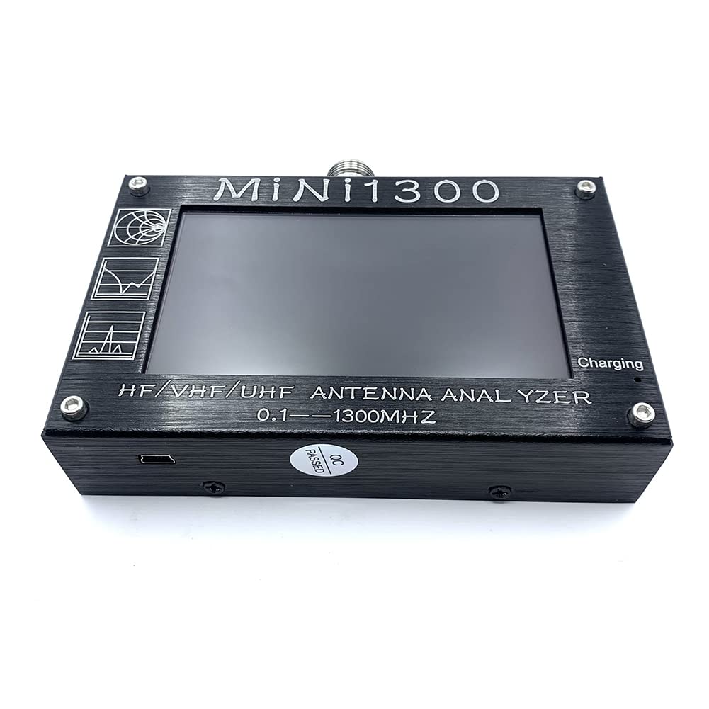 MINI 1300 0.1-1300MHz HF/VHF/UHF SWR enna Analizador medidor de frecuencia de barrido TFT LCD de 4.3 pulgadas