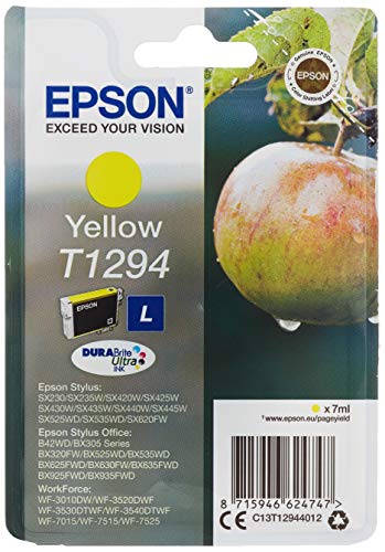 Epson-C13T12944011-Cartucho-de-tinta-amarillo-valido-para-los-modelos-WorkForce-Stylus-y-Stylus-Office-BX935FWD-BX925FWD-BX635FWD-BX630FW-y-otros-Ya-disponible-en-Amazon-Dash-Replenishment