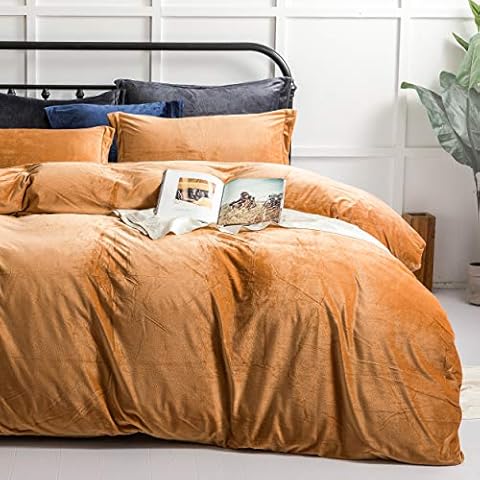 NTBAY Velvet Flannel Queen Duvet Cover Set Cover