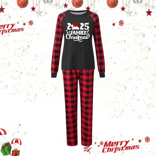 2025 Family Christmas Pajamas Matching Sets Long Sleeve Shirts Pj Pants Printed Holiday Xmas Two Piece Loungewear Pjs4