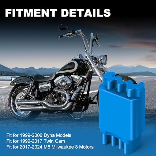 Image of M8 Double-headed Cam Locking Tool Blue Compatible for Harley Twin Cam 1999-2017, Dyna Models 1999-2006, M8 Milwaukee 8 Motors 2017-2024