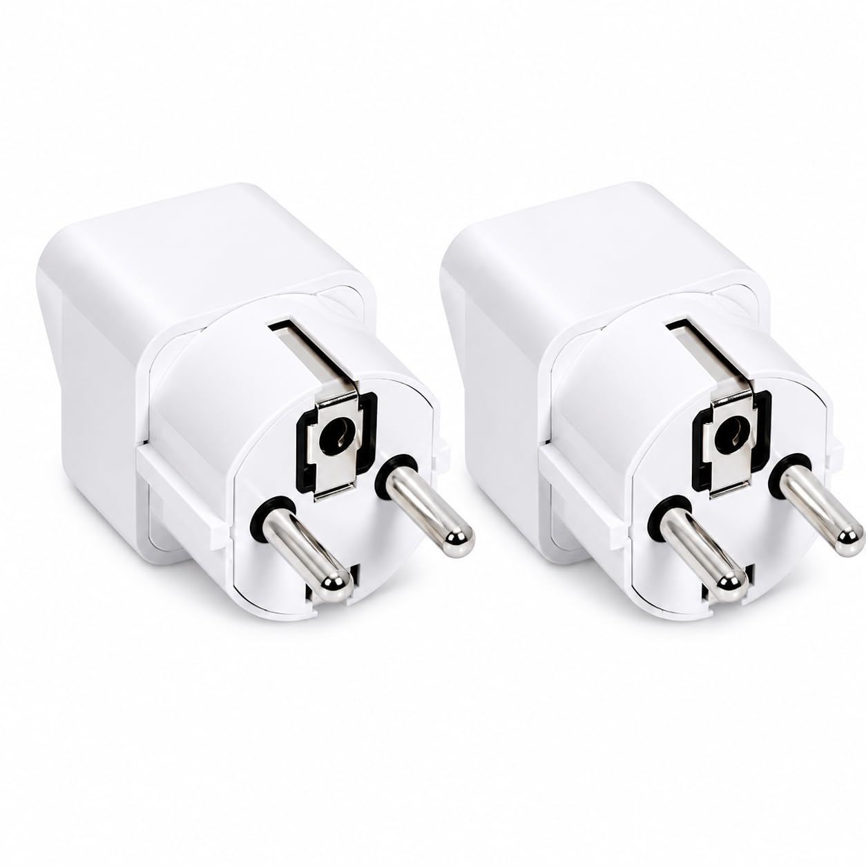 NURAT German Type F Plug Adapter | 13A EU Power Adapter | Schuko Travel Plug Converter for European Type F Sockets | Compact & Portable International Plug Adapter | Pack of 2-picture-32
