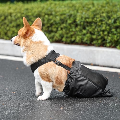 DONGKER Hunde Schlepptasche, 1 Stuck Langlebig Hunde Schleppsack für behinderte/gelähmte Hunde | Schützt Gliedmaßen | Strapazierfähiges Nylon | Atmungsaktiv und bequem