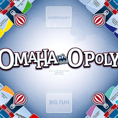 Juego de mesa Late For the Sky Omaha-Opoly – Juego de estrategia y comercio de propiedades en la ciudad de Omaha para 2 a 6 jugadores, 8+ años, edición coleccionable miniatura 5