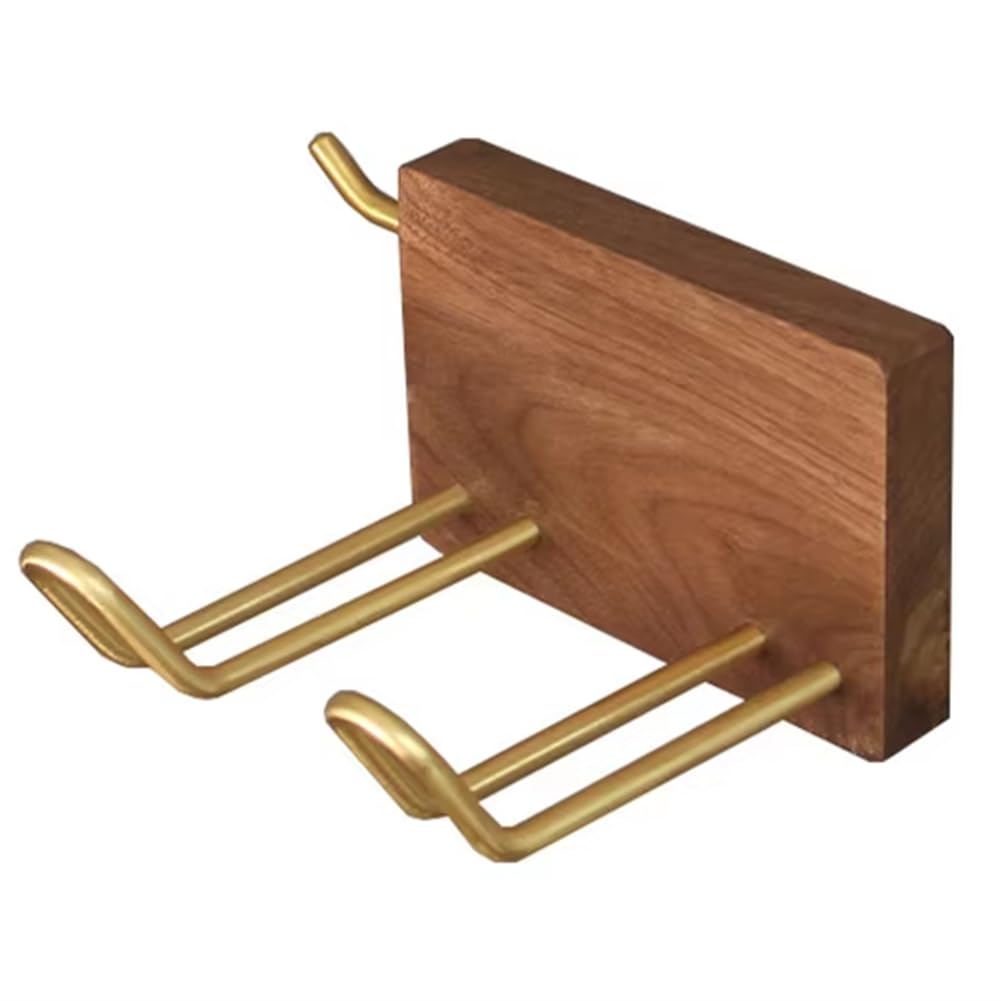 CTRLZS No Punching Bathroom Solid Wood Hair Dryer Hanger Hair Dryer Shelf Storage Household Bracket