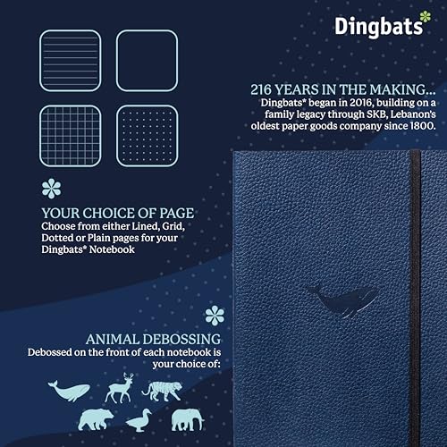 Carnet A5 Dingbats et Stylos Double Pointe Ātopen Anti Transpercement