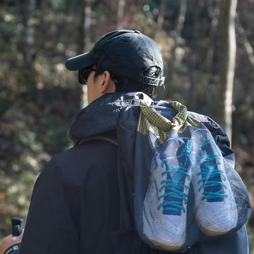 Organizador de viaje para zapatos plegable con malla transpirable de fácil acceso 6